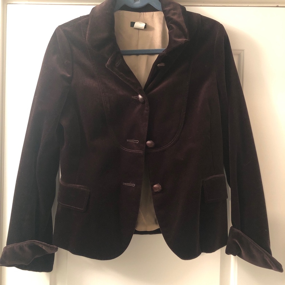 J. Crew Bella Velvet Jacket size 10